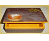 boite de rangement pour le sucre en morceaux en bois peintes &agrave; la main 